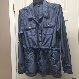Sporty Eddie Bauer chambray jacket 🍁